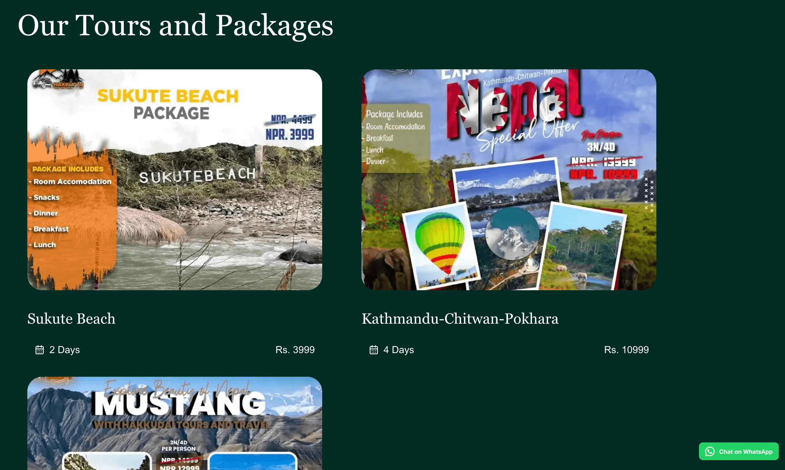 Hakkudai Travel website preview